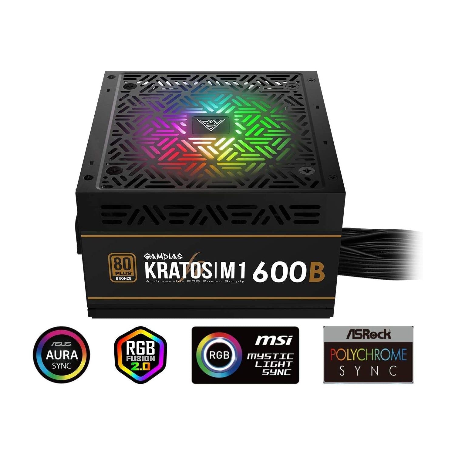 Gamdias Kratos M1-600B RGB 80+ Bronze - OVERCLOCK Computer