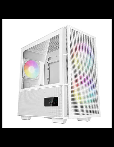 DEEPCOOL CASE MICRO ATX CH360 DIGITAL WHITE 2*140+1*120mm ARGB FAN TG