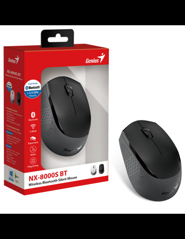 GENIUS MOUSE WIR. NX-8000S BT DUO WIRELESS (BT 5.3+2.4Ghz) BLACK/GRAY