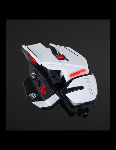 MAD CATZ GAMING MOUSE R.A.T. 6+ WHITE OTTICO ALLUMINIO 12K DPI 11xPULSANTI