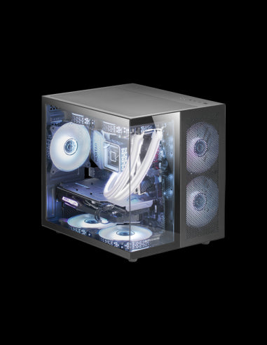 MARSGAMING CASE MC-NOVAM IN ALLUMINIO DUAL-CHAMBER TG 90º BLACK