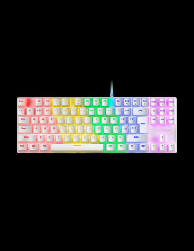 MARSGAMING TAST GAMING MK-80WBIT WHITE MECC SWITCH BLUE12*RAINBOW RGB IT