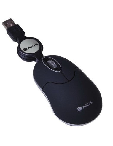 NGS MOUSE PORTATILE SIN BLACK CAVO RETRATTILE NERO ean 8435430606461