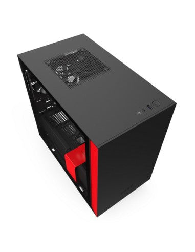 NZXT GAMING CASE H210 MINI ITX NERO/ROSSO - 2*120 Aer F